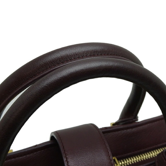 Saint Laurent Paris Cabas Shoulder Bag Leather Bordeaux - Picture 5 of 9